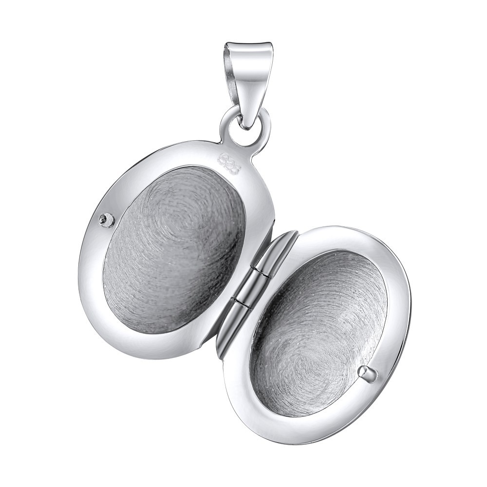 Stříbrný oválný medailon otevirací 22 mm
