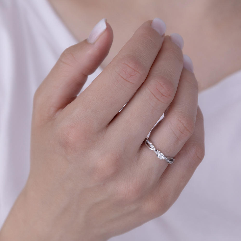 Stříbrný prsten se Swarovski® Zirconia