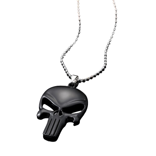 Náhrdelník z chirurgické oceli Punk Skull