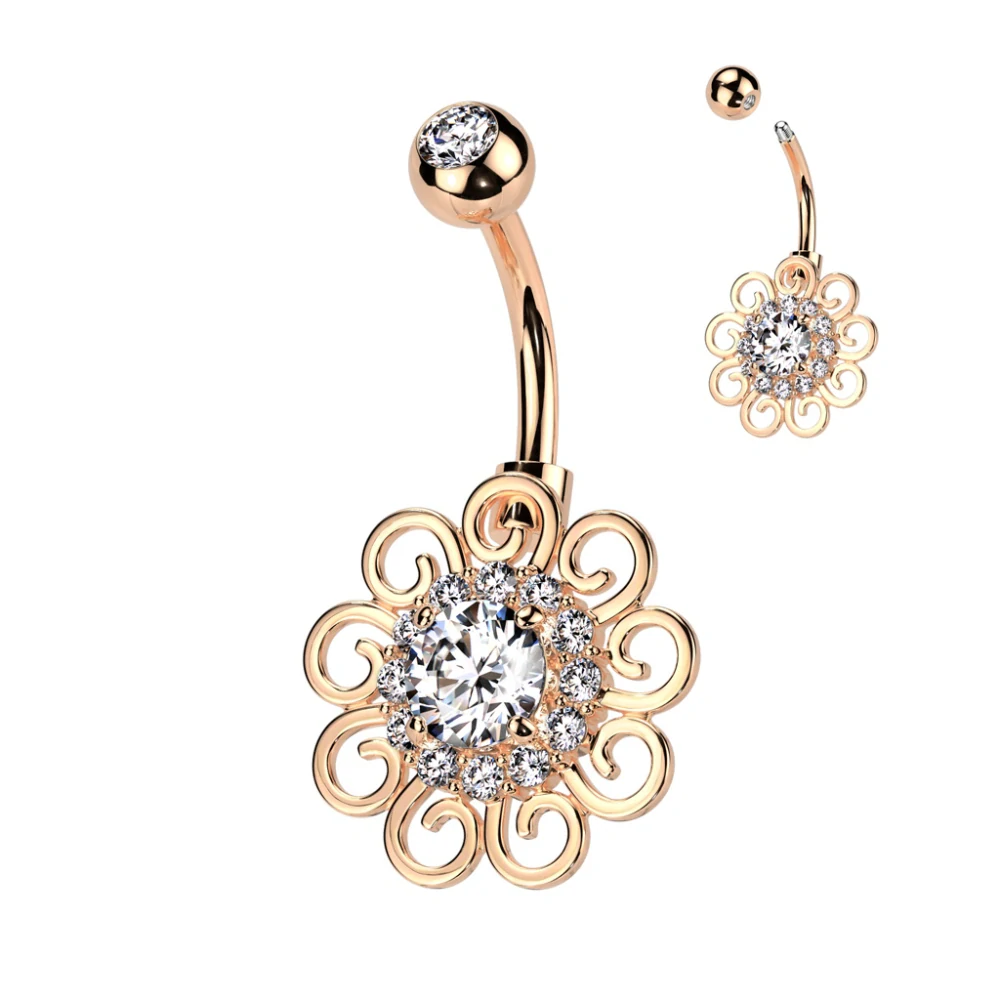 Piercing do pupíku Květinka