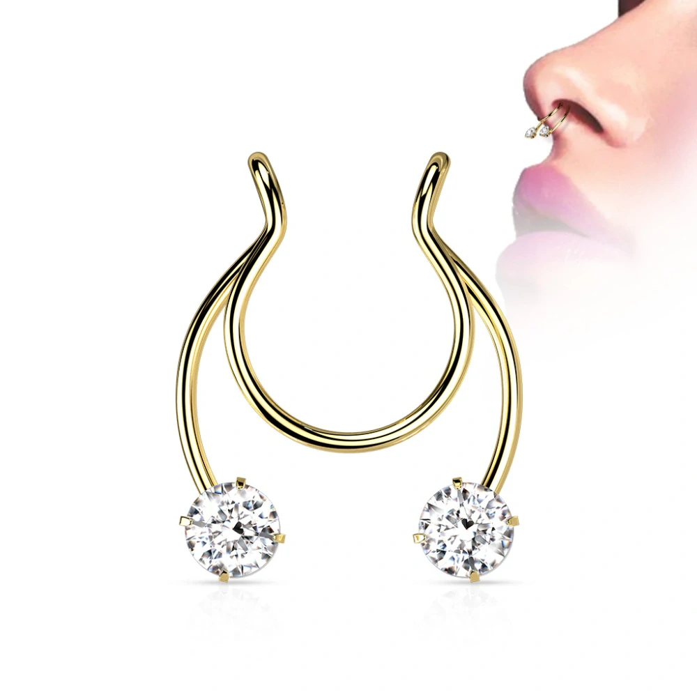 Falešný piercing do nosu - septum