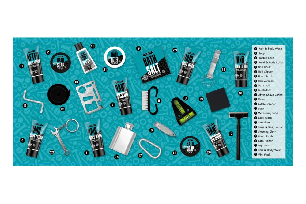 Adventní kalendář Bath & Body Toolkit - Accentra