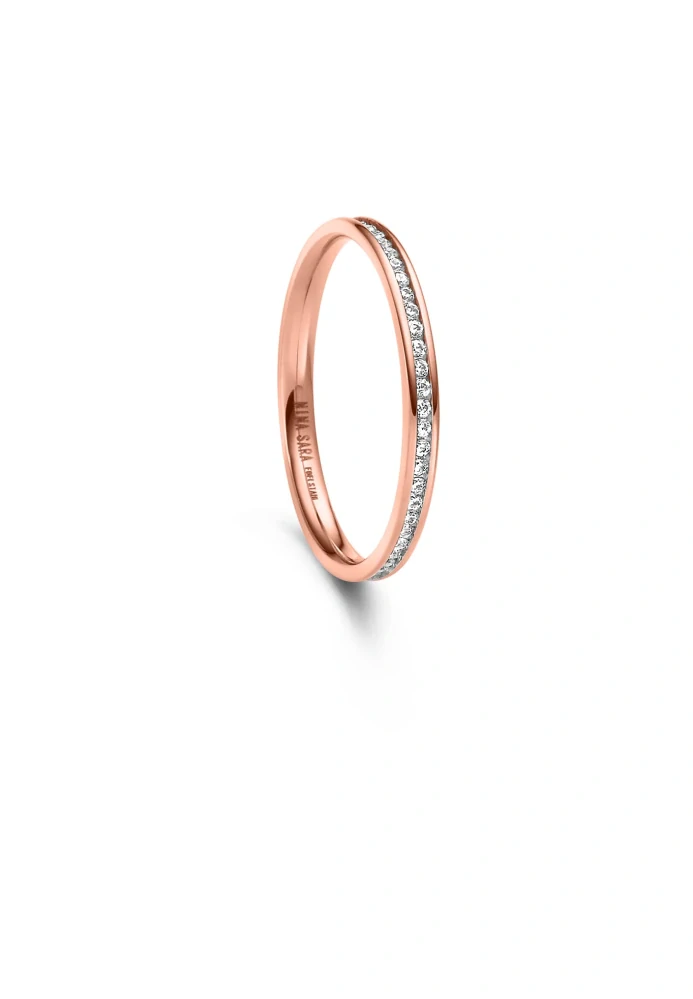 Dokonalá souhra tří snubních prstenů Rose Gold z oceli