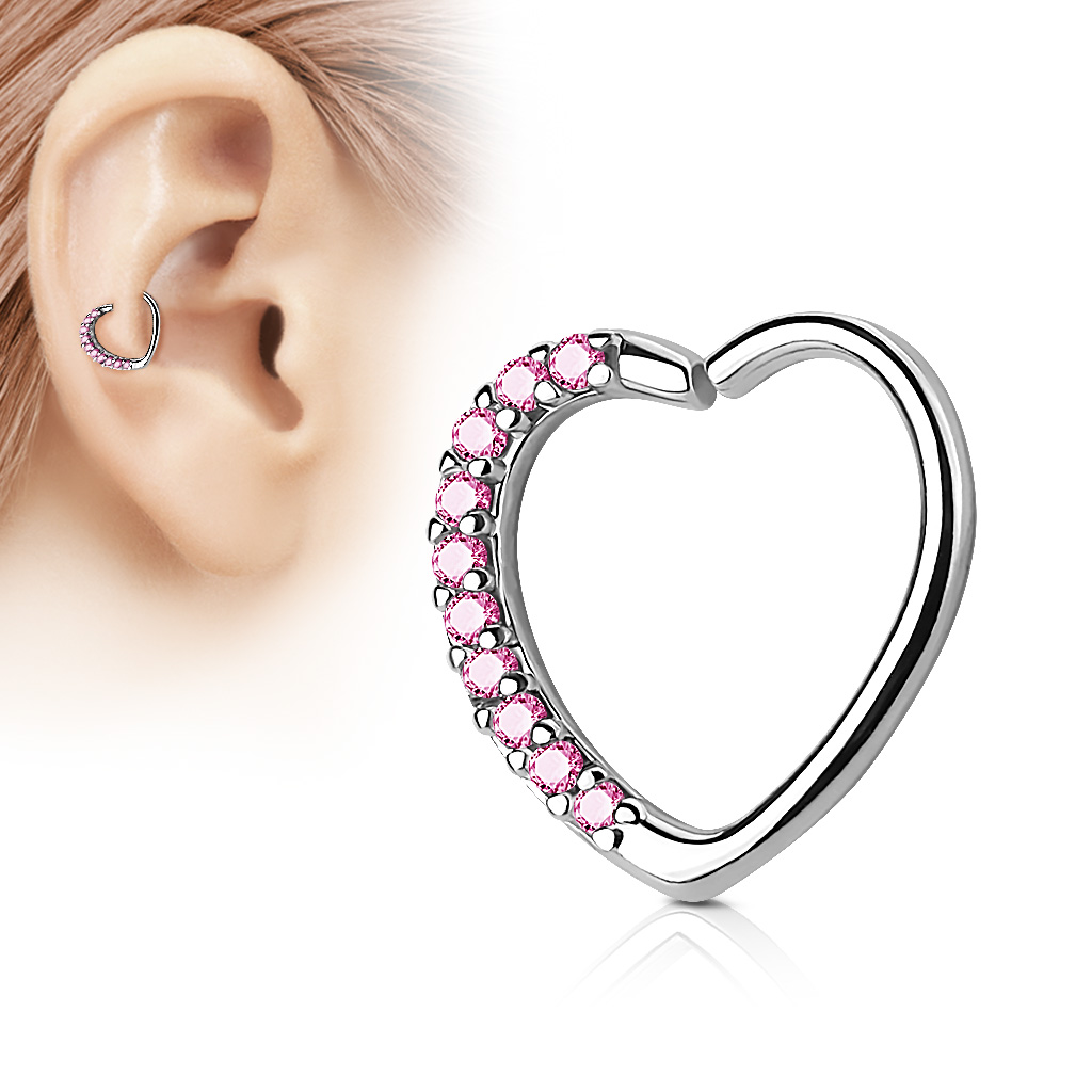 Piercing do nosu/ucha ve tvaru srdce RXH01