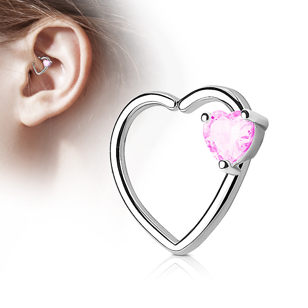 Piercing do nosu/ucha ve tvaru srdce RXH02