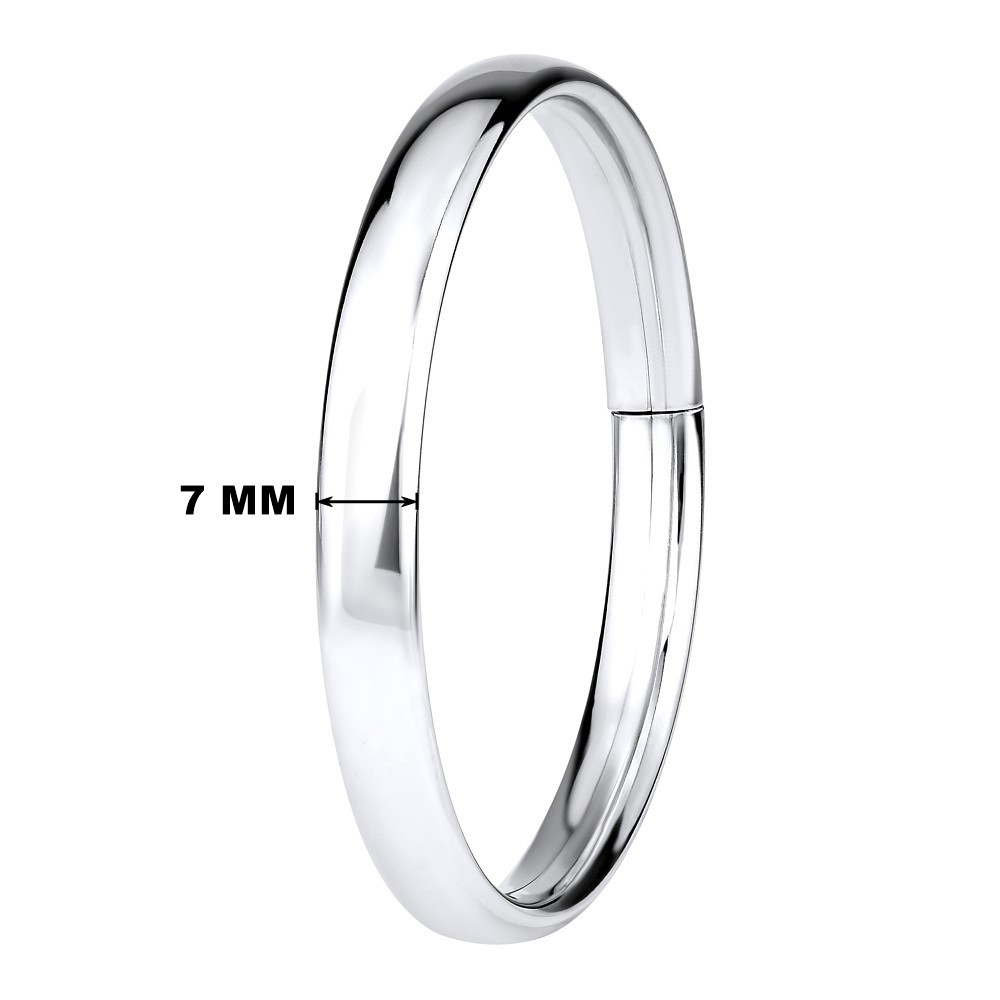 Stříbrný kruhový náramek pro ženy LYRA 4 mm