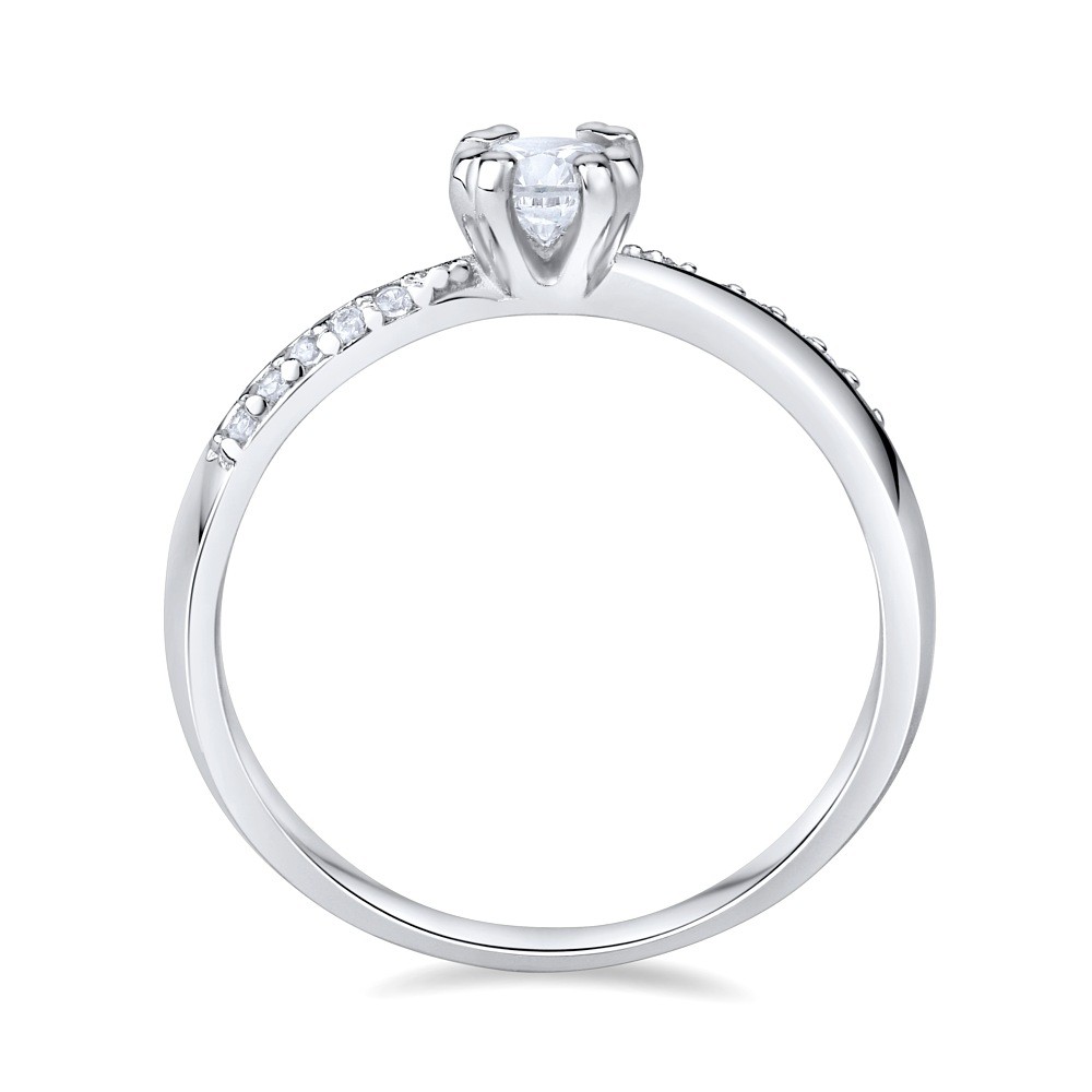 SILVEGO stříbrný prsten se Swarovski® Zirconia
