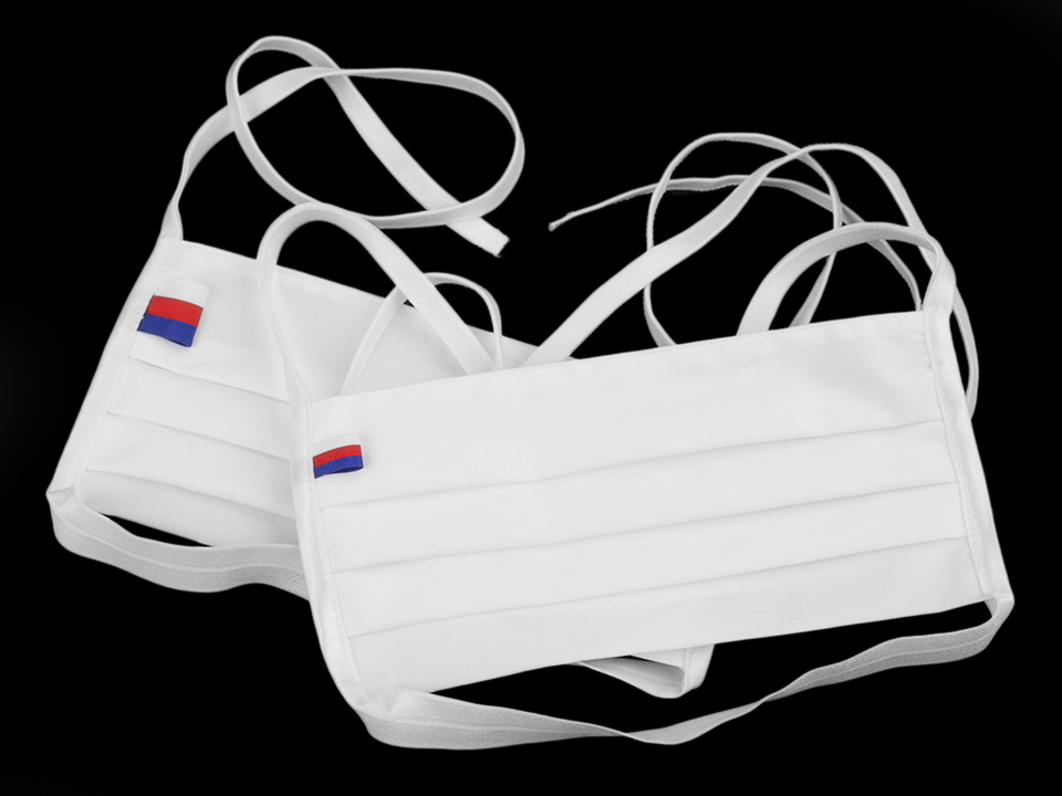 Designová skládaná rouška s českou trikolorou