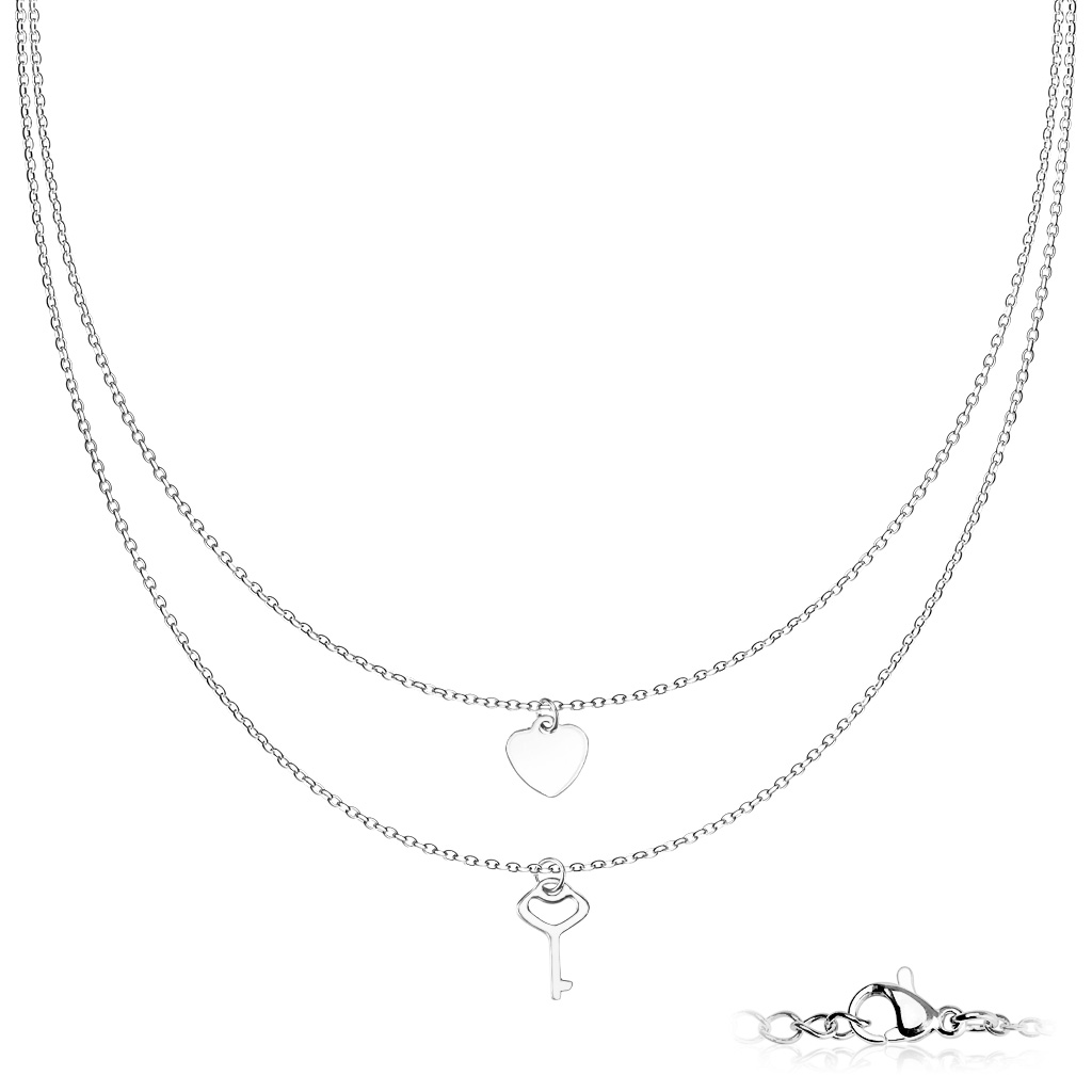 Dvojitý ocelový náhrdelník SNP-1523