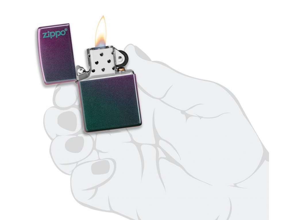 Benzínový zapalovač Iridescent Zippo Logo