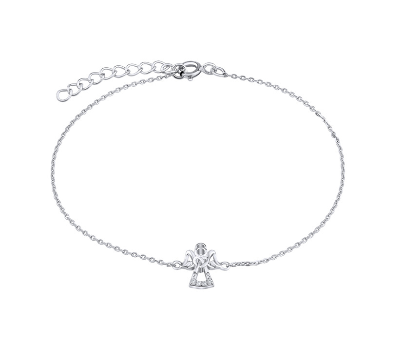 Stříbrný set šperků anděl Abda s čirými Brilliance Zirconia- náušnice, přívěsek a náramek MW2233S 