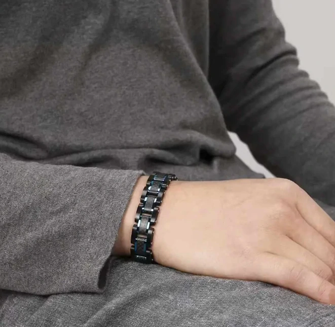 Pánský náramek Original Design Black on Blue