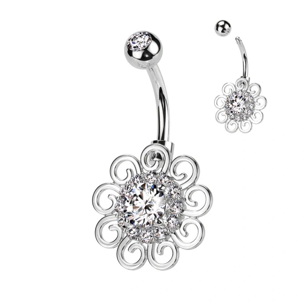 Piercing do pupíku Květinka