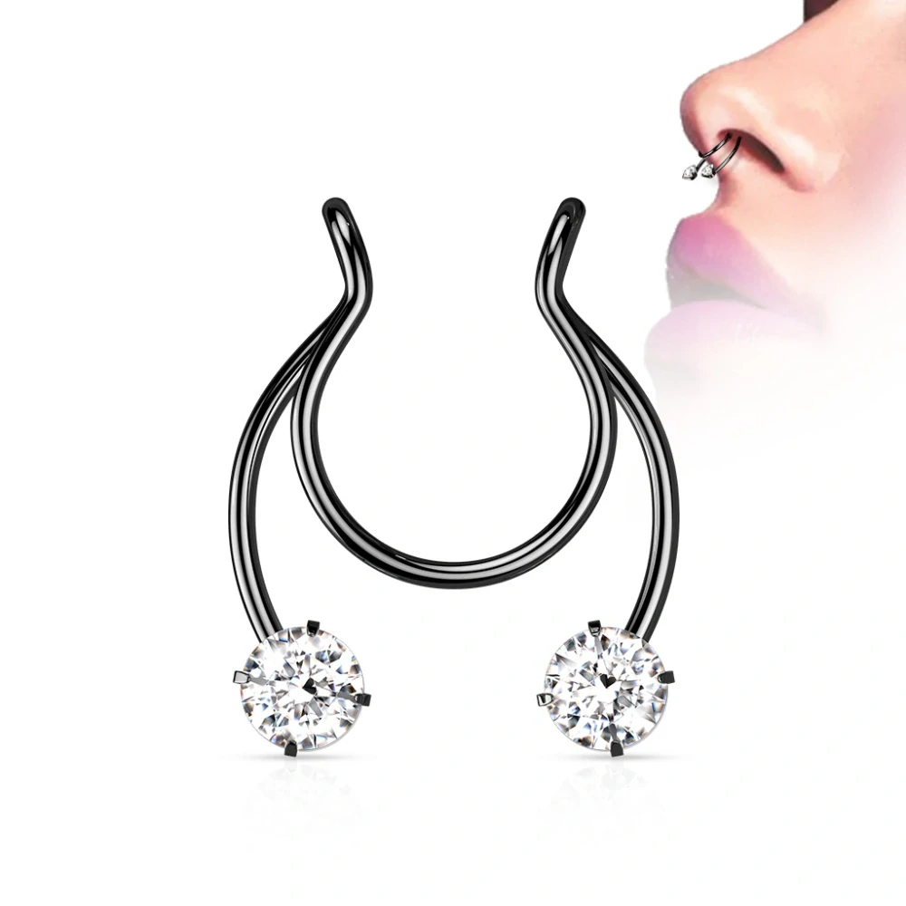 Falešný piercing do nosu - septum