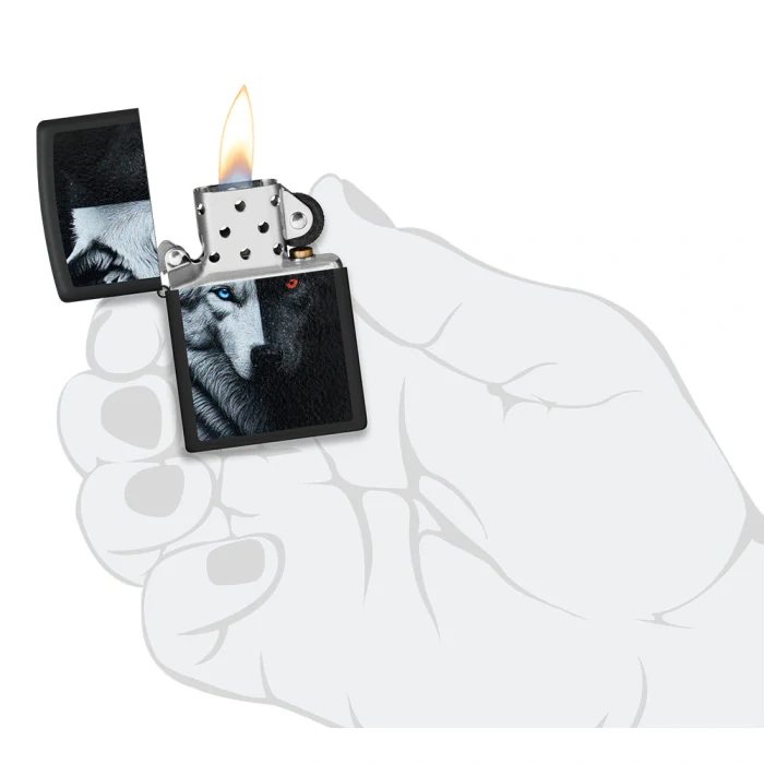 Benzínový zapalovač Zippo Two Wolves Design