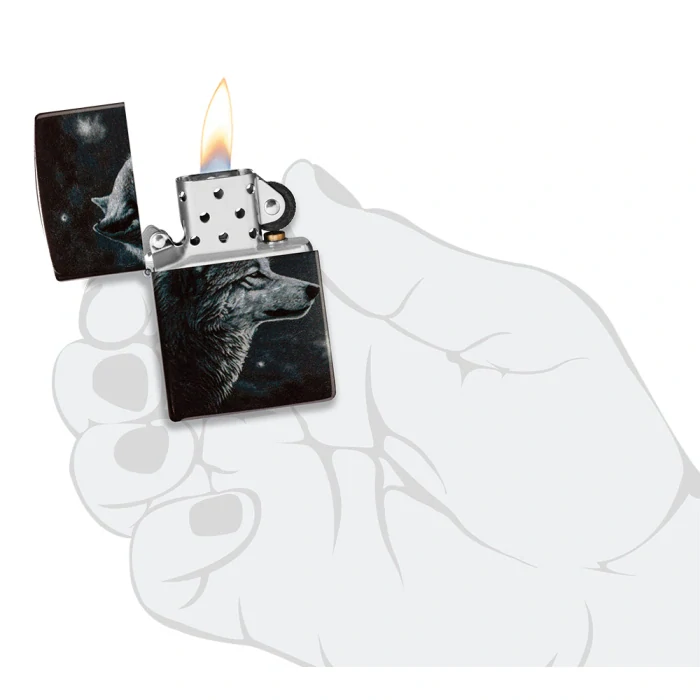 Benzínový zapalovač Zippo Wolves Design