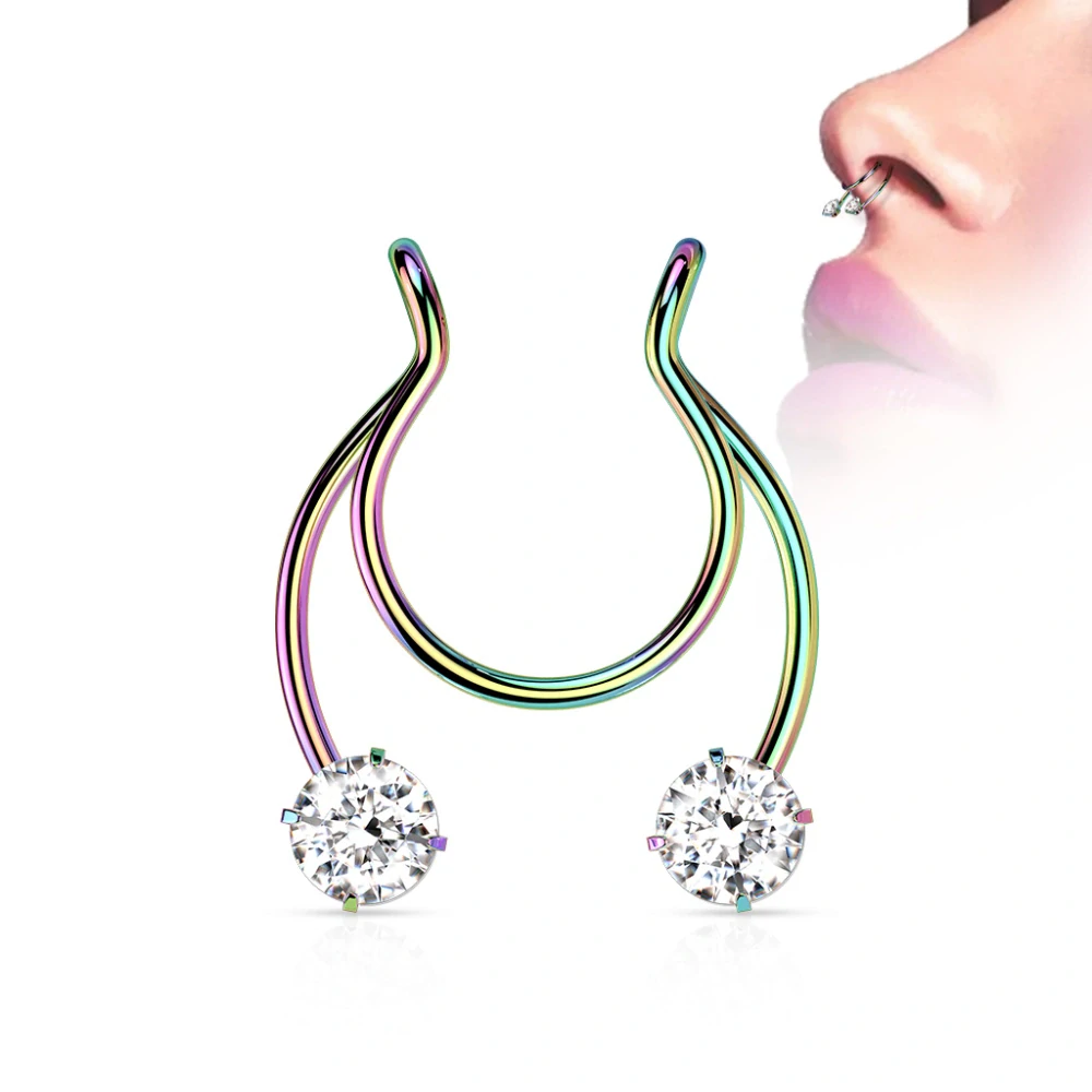 Falešný piercing do nosu - septum