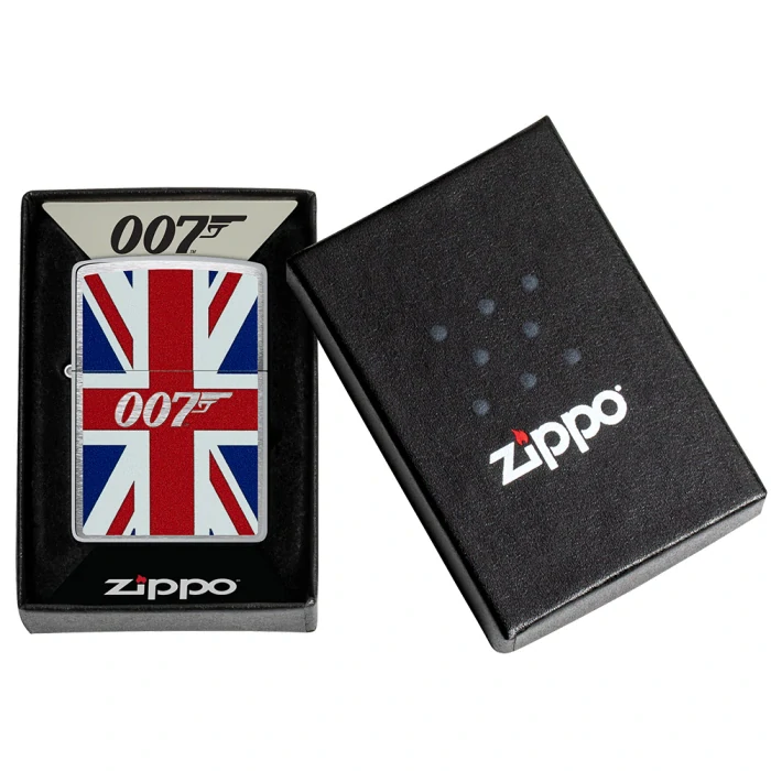 Benzínový zapalovač Zippo James Bond Union Jack Design