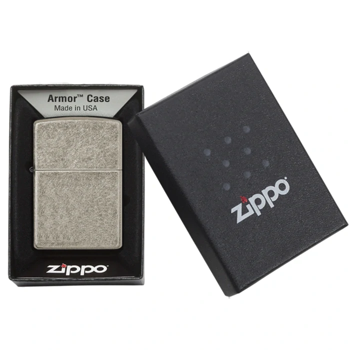 Benzínový zapalovač Zippo 27003 Armor® Antique Silver Plate
