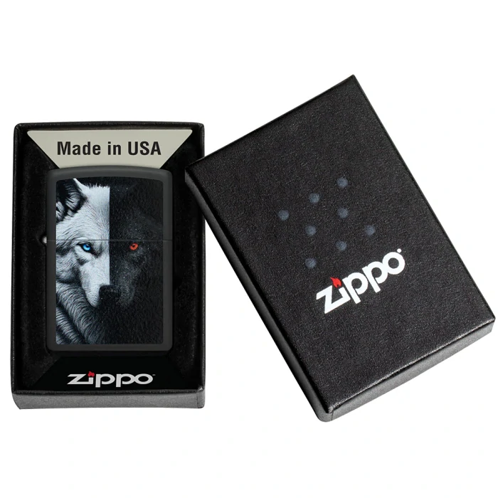 Benzínový zapalovač Zippo Two Wolves Design