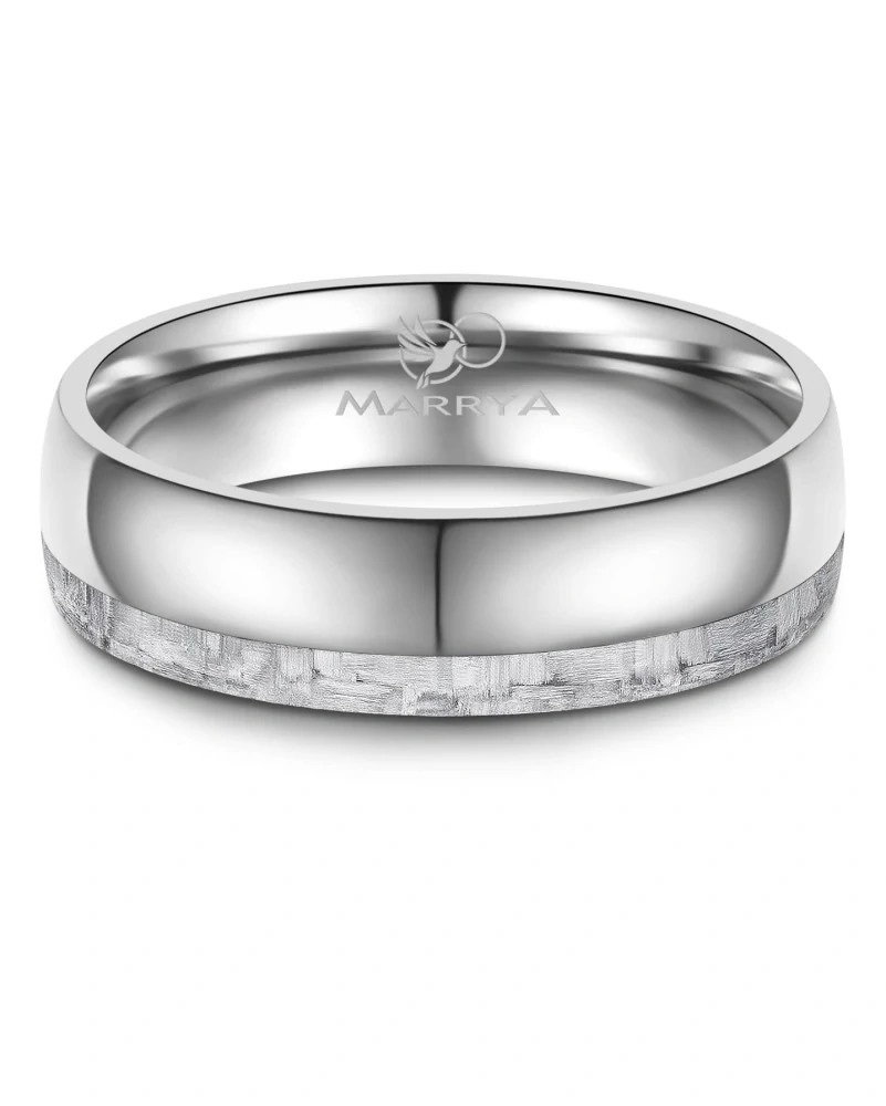 Snubní prsteny Síla oceli, styl karbonu