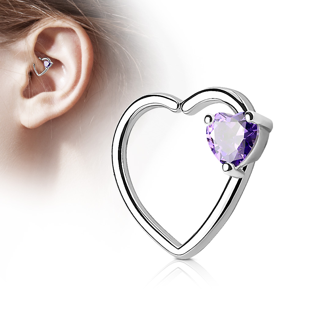 Piercing do nosu/ucha ve tvaru srdce RXH02