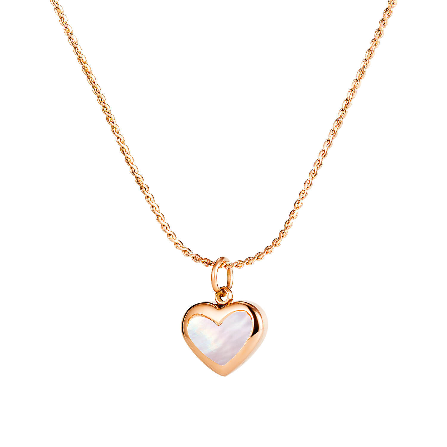 Náhrdelník z oceli Shell Heart