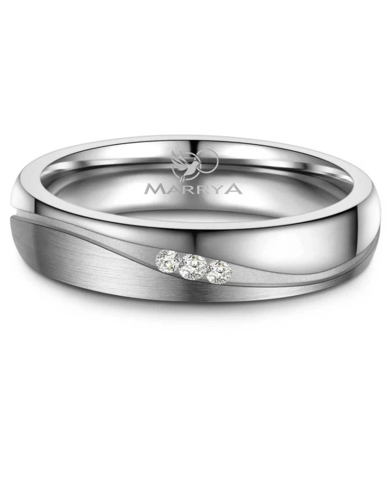 Jemné titanové snubní prsteny TI-34