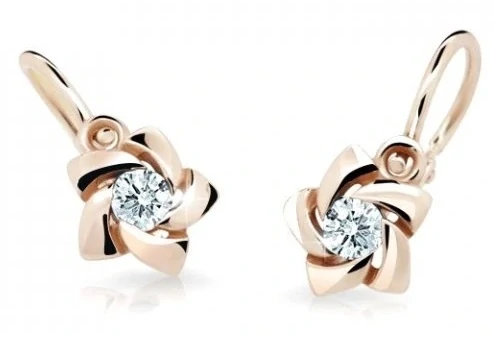 Dětské náušnice s designem růžiček C2201