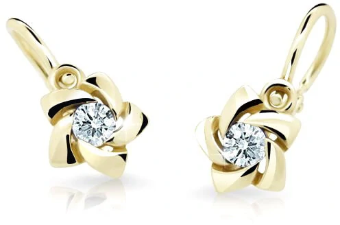 Dětské náušnice s designem růžiček C2201