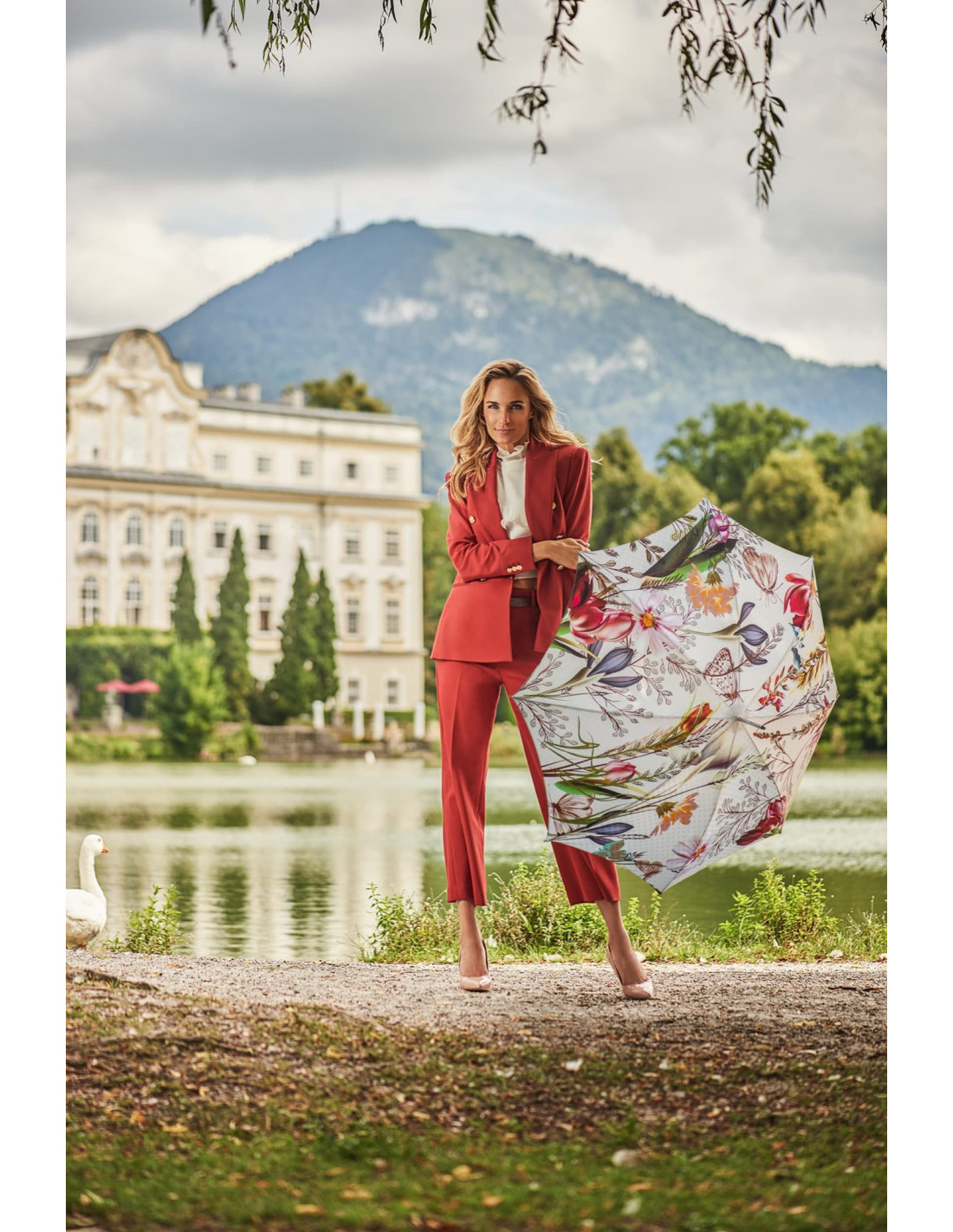 Elegance Boheme Paradise - dámský luxusní deštník s abstraktním potiskem
