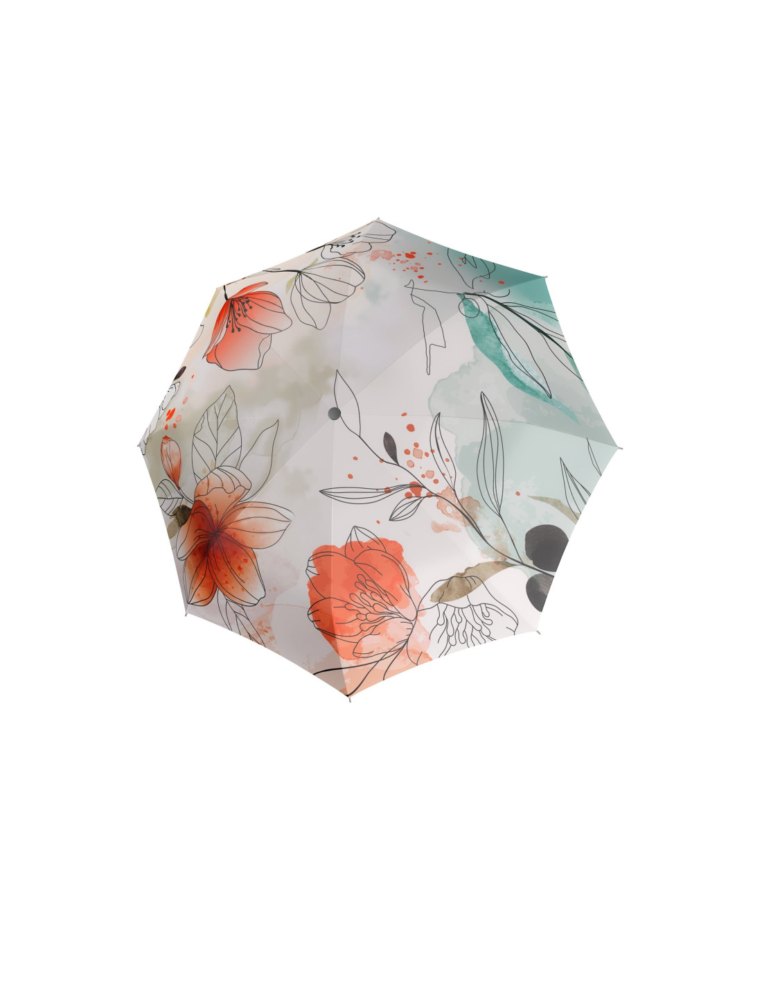Carbonsteel Long AC Floral - dámský holový vystřelovací deštník