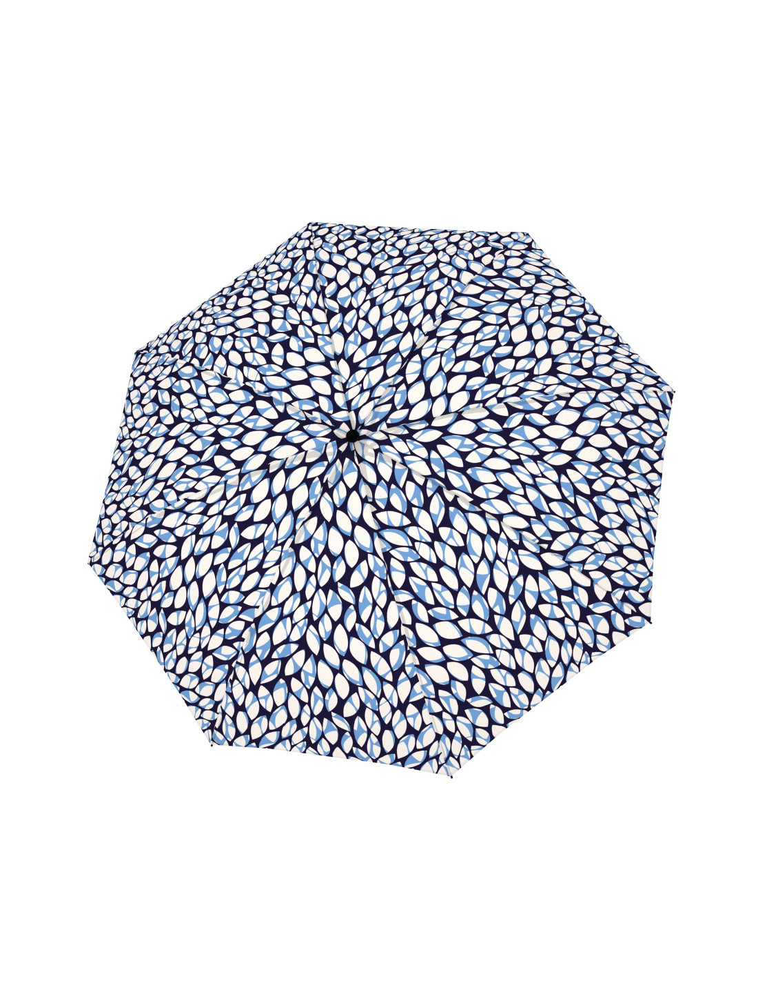 Fiber Mini Leaves blue - dámský skládací deštník