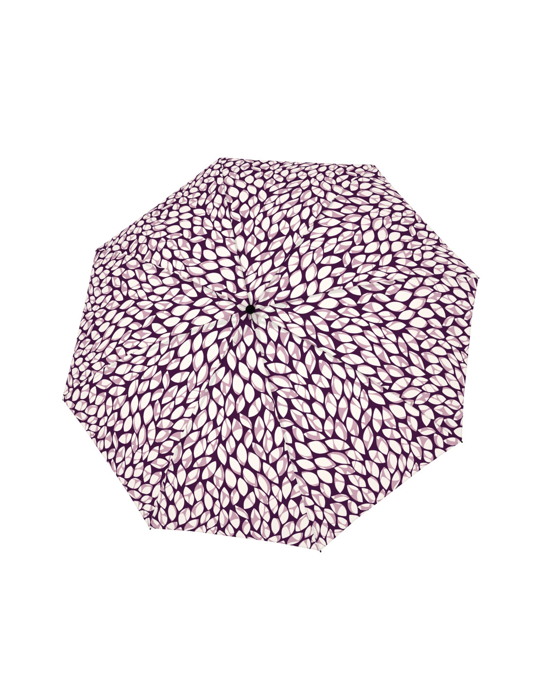 Fiber Mini Leaves indigo - dámský skládací deštník