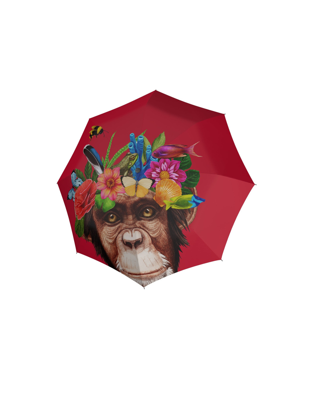 Modern Art Long AC Flower Monkey - holový vystřelovací deštník