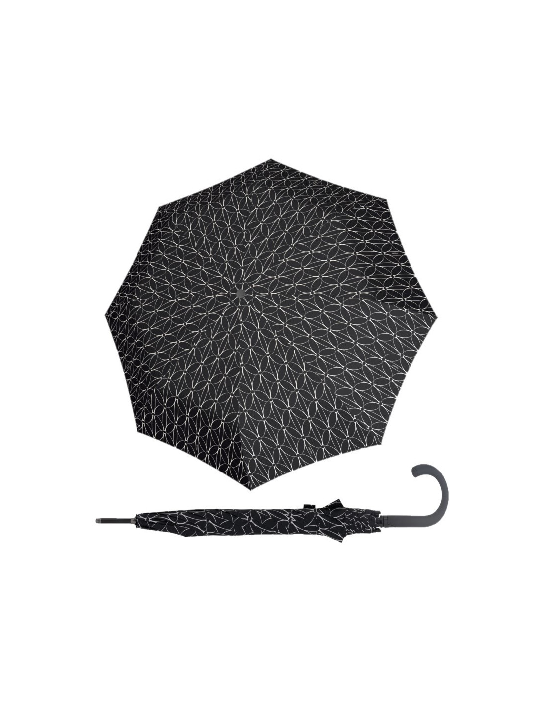 Fiber Flex AC Black&White Rings - dámský holový vystřelovací deštník