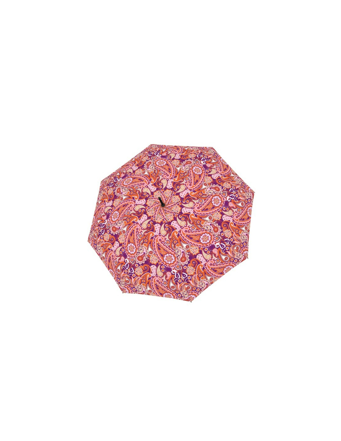 Fiber Flex Long AC Paisley berry - dámský holový vystřelovací deštník