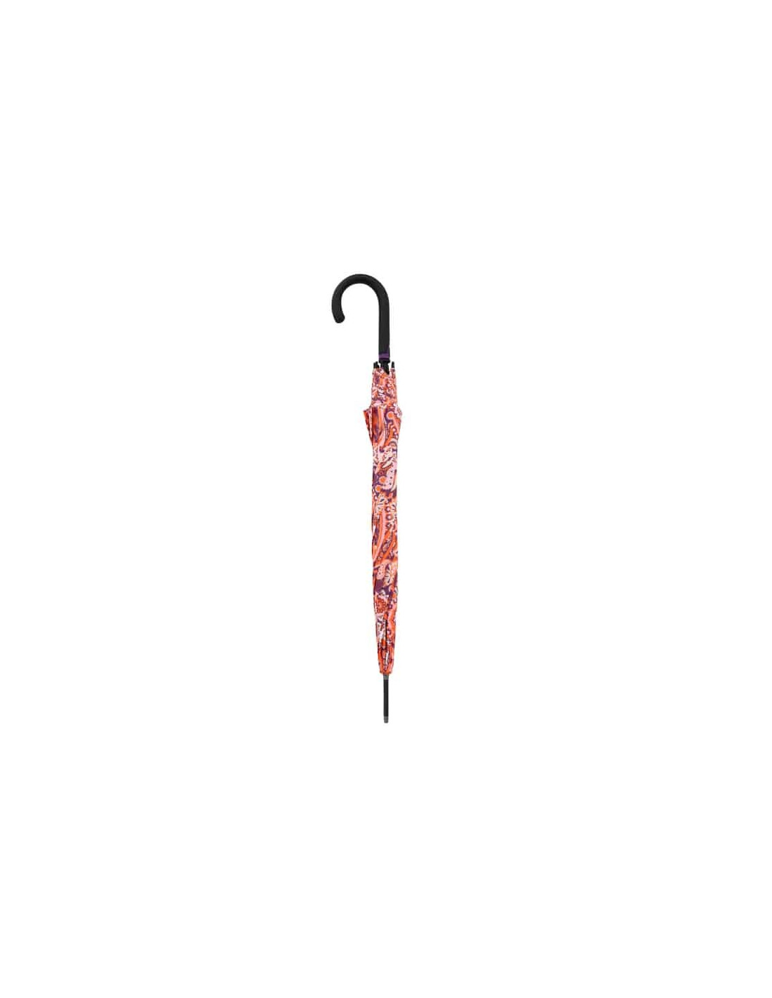 Fiber Flex Long AC Paisley berry - dámský holový vystřelovací deštník
