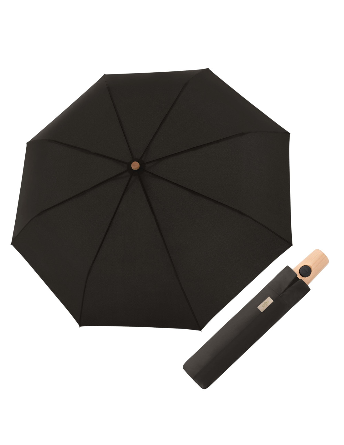 NATURE MAGIC Simple Black FSC® - dámský EKO deštník