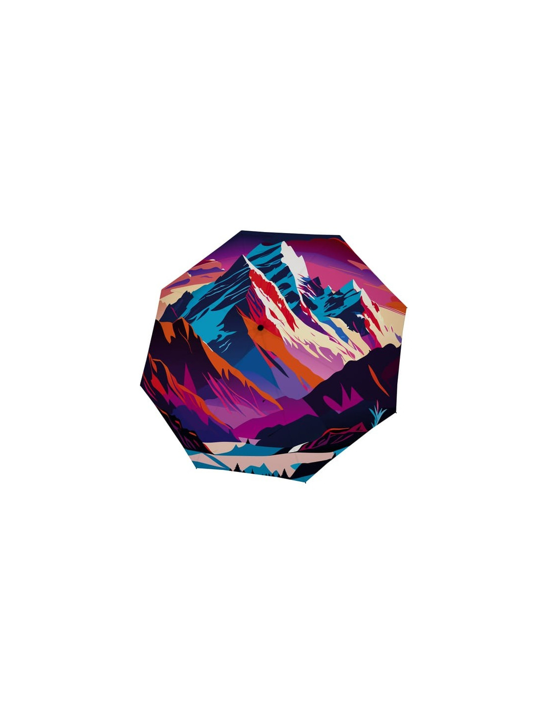 Modern Art Magic Mountain - dámský plně automatický deštník