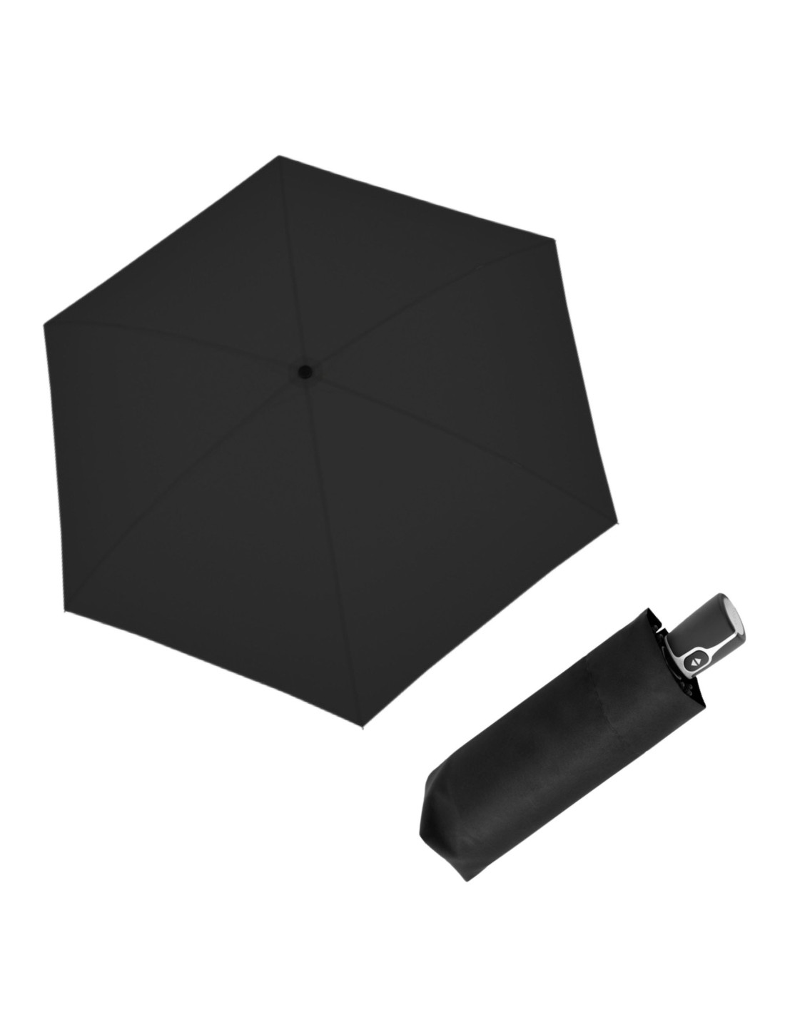 Fiber Micro Flat uni black - dámský/pánský plně automatický deštník