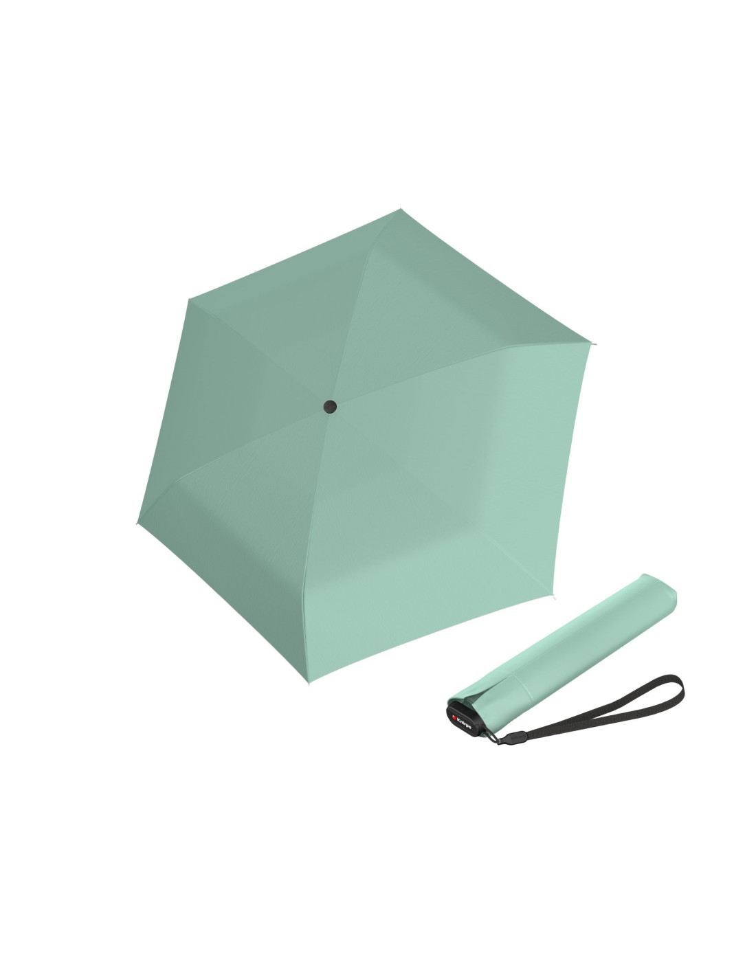 Knirps US.050 ultra light slim manual mint - lehký dámský skládací plochý deštník