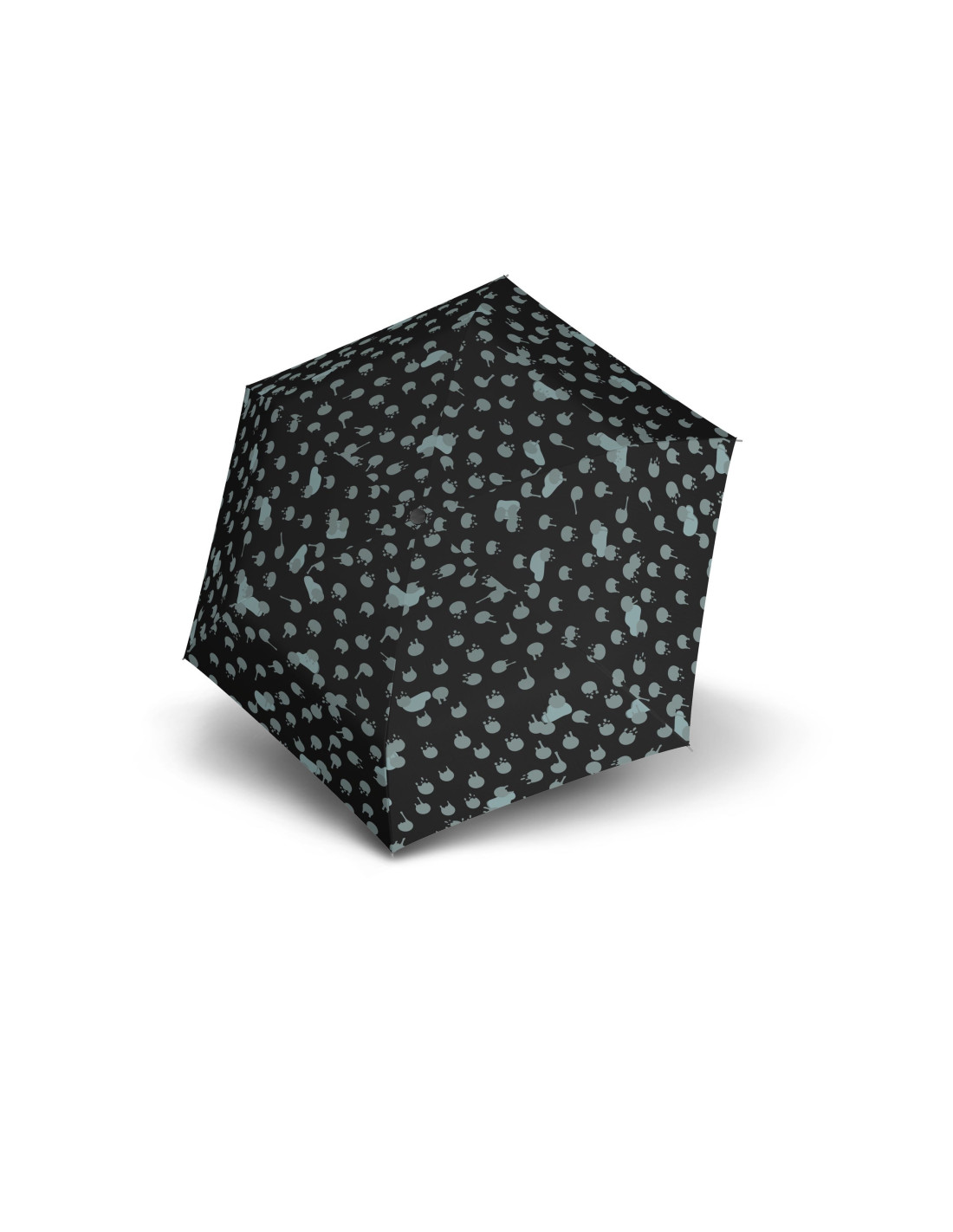 Knirps U.200 Duomatic rainyday black - elegantní dámský plně automatický deštník