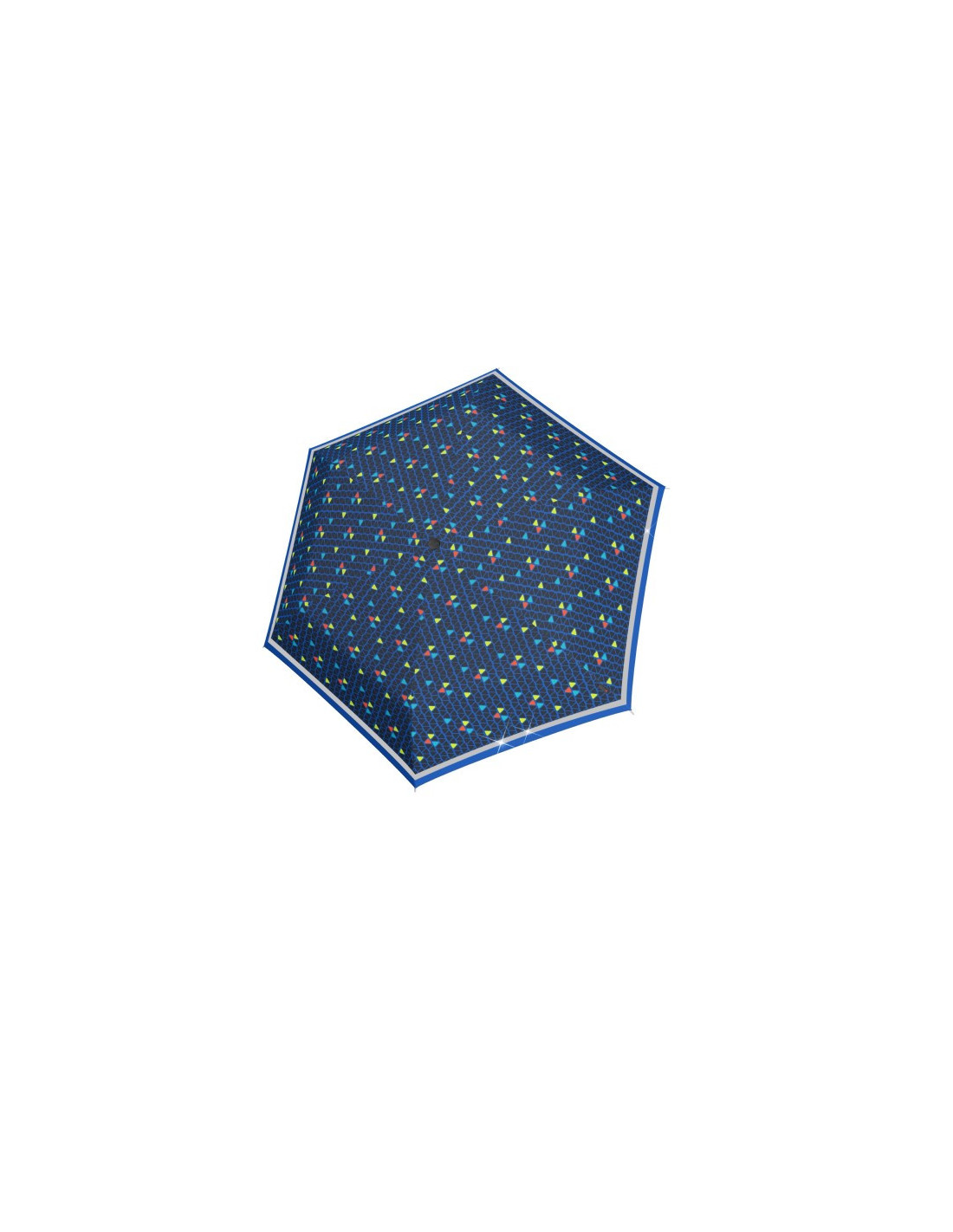 Knirps Rookie Triple Blue Reflective lehký skládací deštník