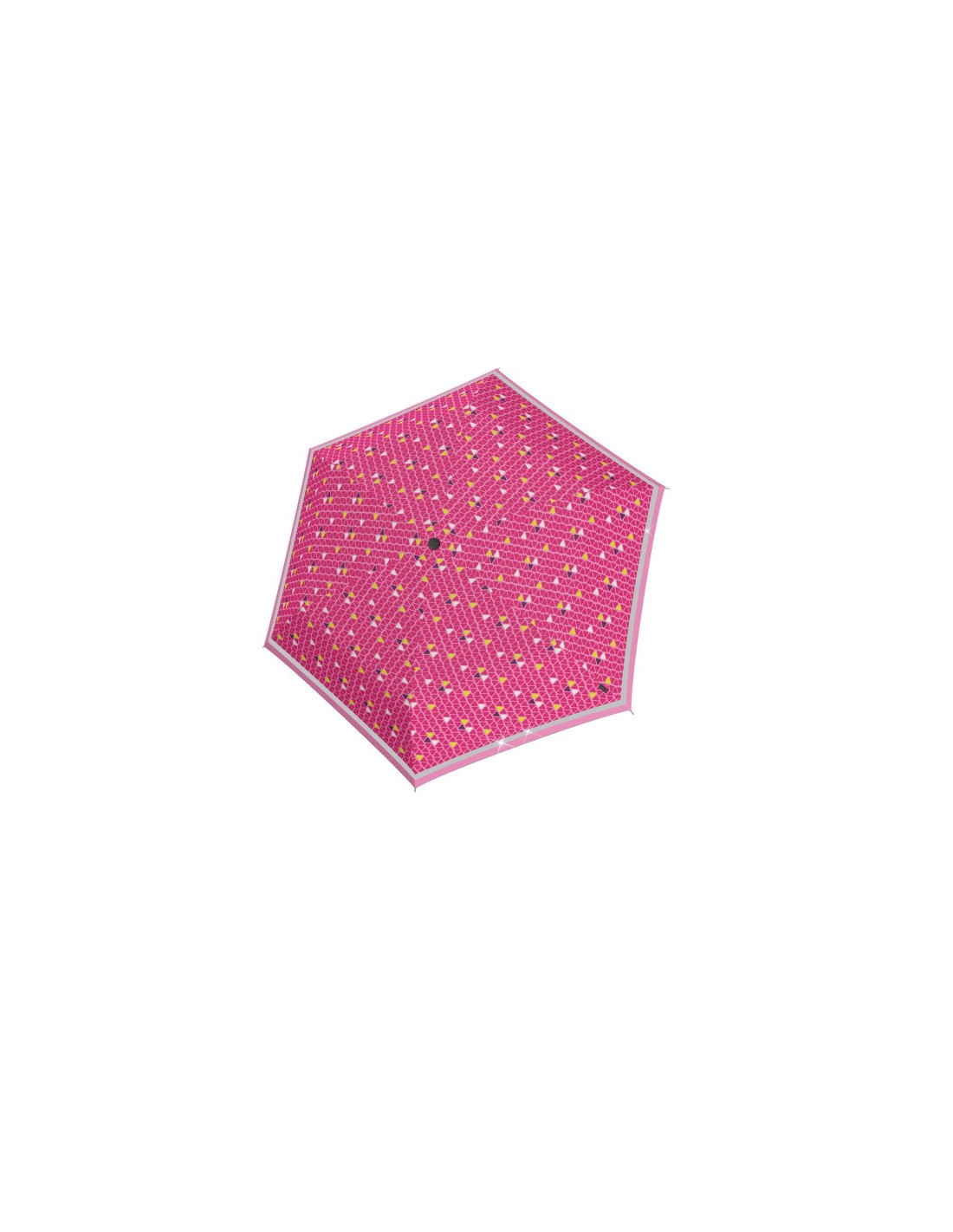 Knirps Rookie Triple Pink Reflective lehký skládací deštník