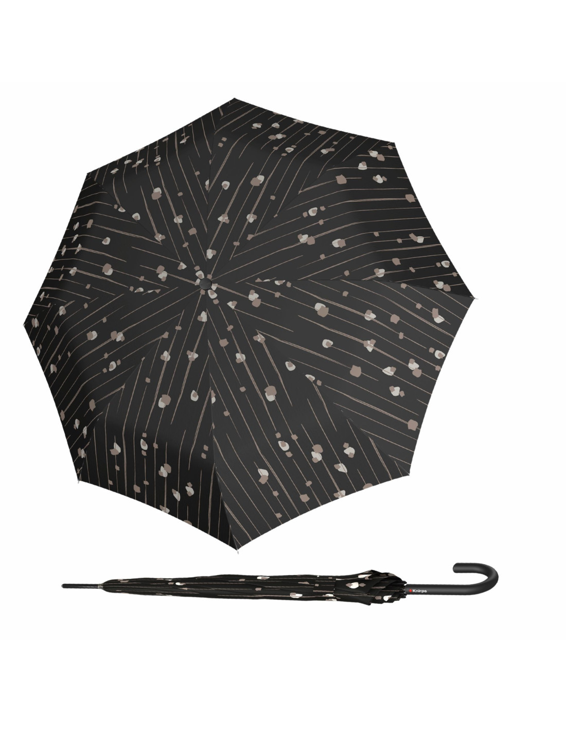 Knirps T .760 Stick Automatic pencil black - elegantní holový vystřelovací deštník