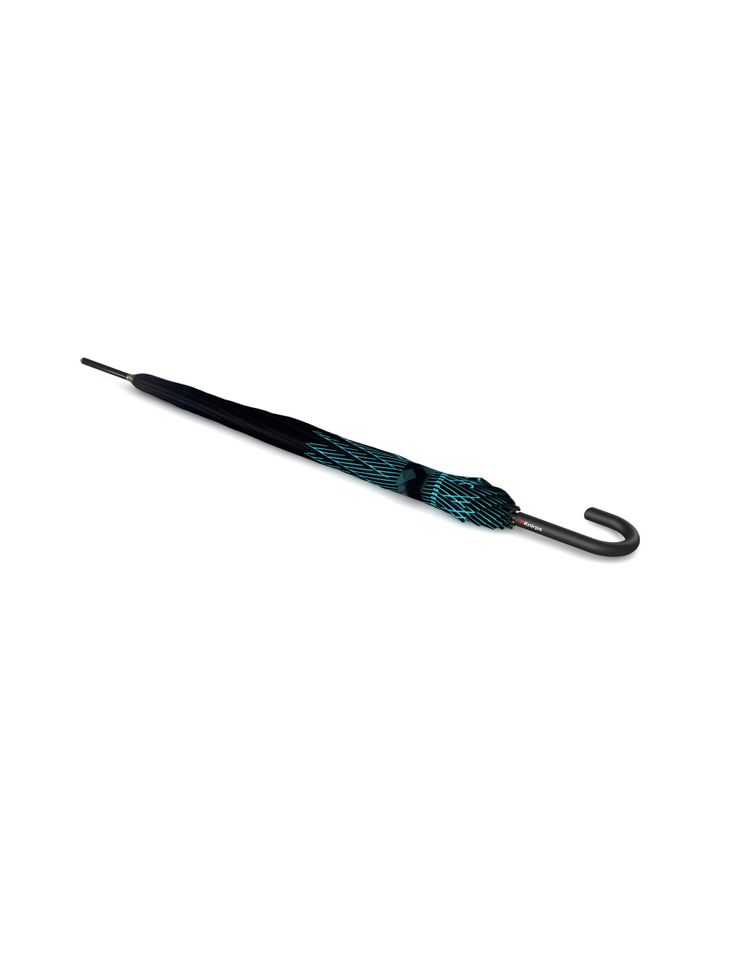 Knirps T .760 Stick Automatic Symphony black - elegantní holový vystřelovací deštník