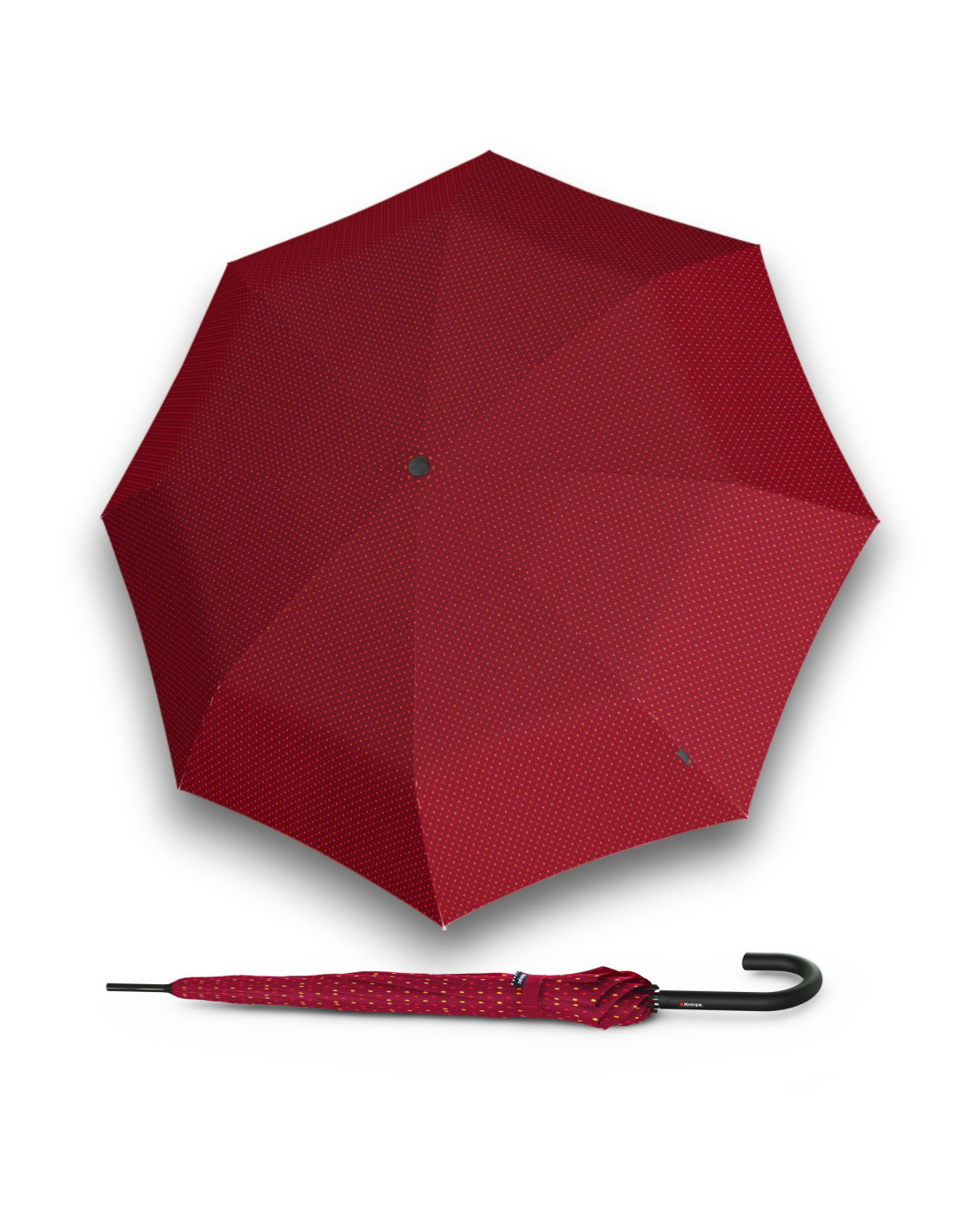 Knirps A.760 Stick Automatic joy red - elegantní holový vystřelovací deštník