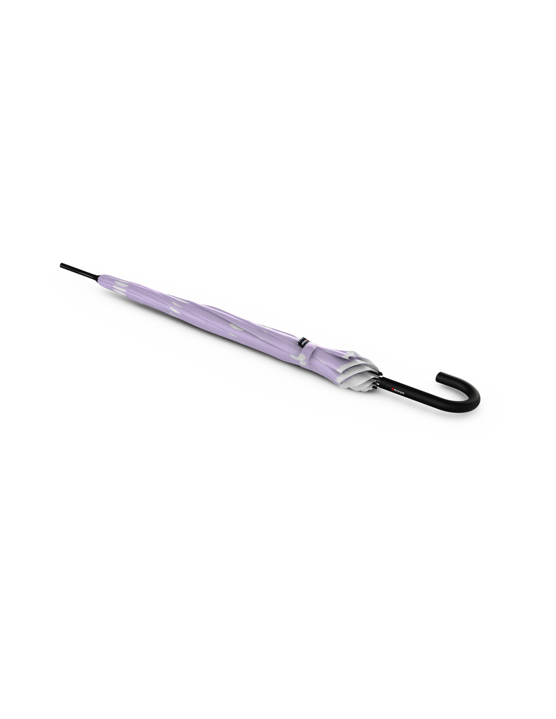 Knirps A.760 Stick Automatic Dot Art Lavender - elegantní holový vystřelovací deštník