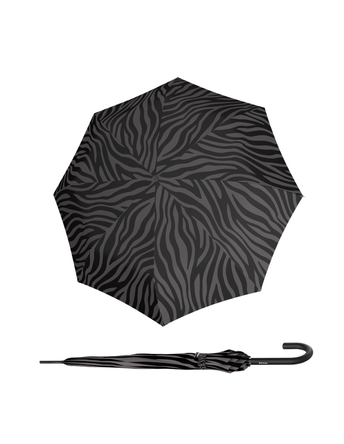 KNIRPS A.760 STICK AUTOMATIC Zebra Black - elegantní holový vystřelovací deštník